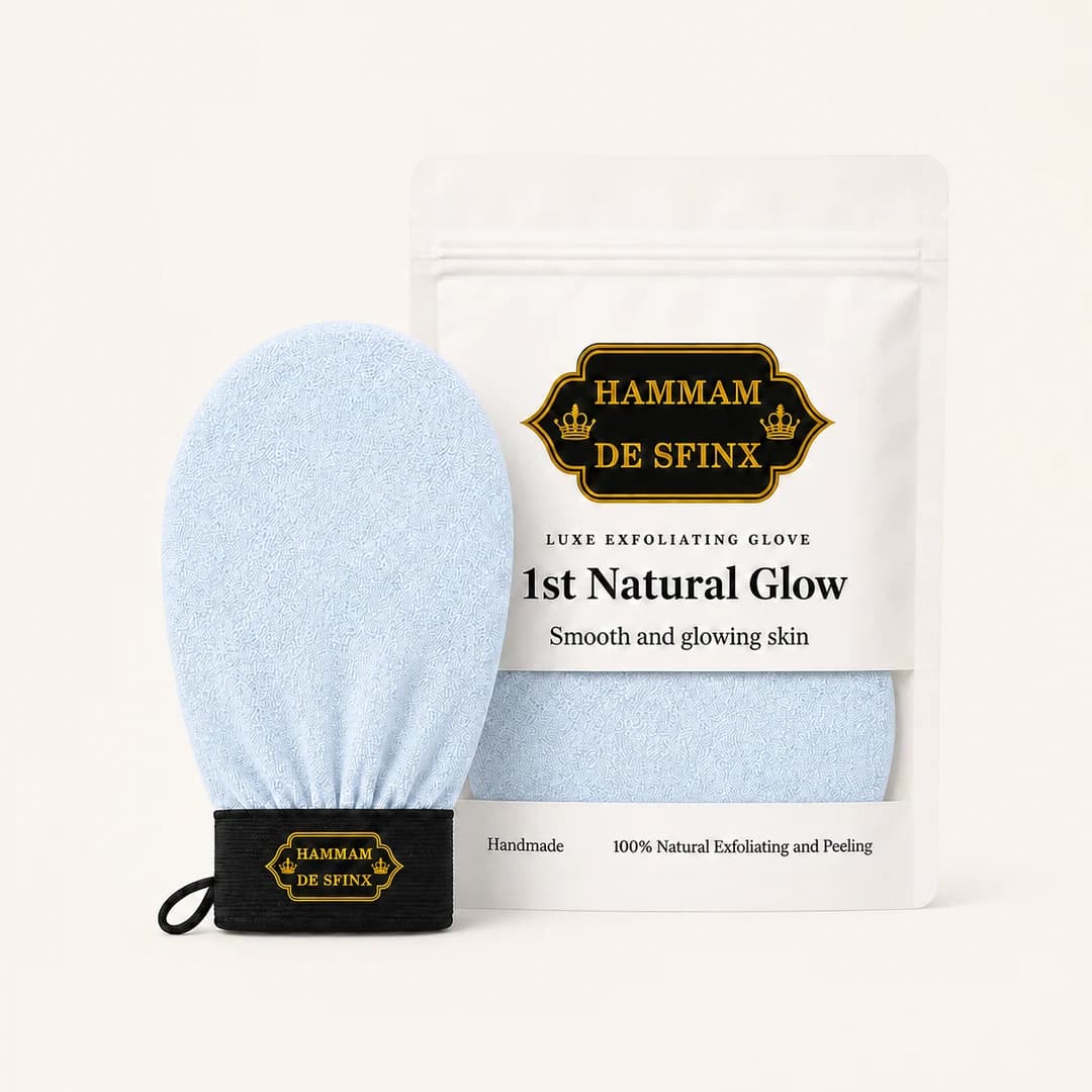 HDS Moroccan scrub glove Light blue
